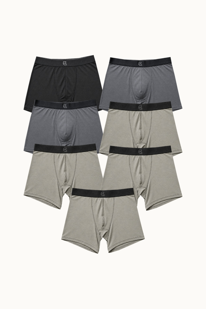 7-Pack Men's Modal Boxer Briefs – Ultra-Soft & Breathable Modal Underwear (60s Fine Yarn) | S–2XL