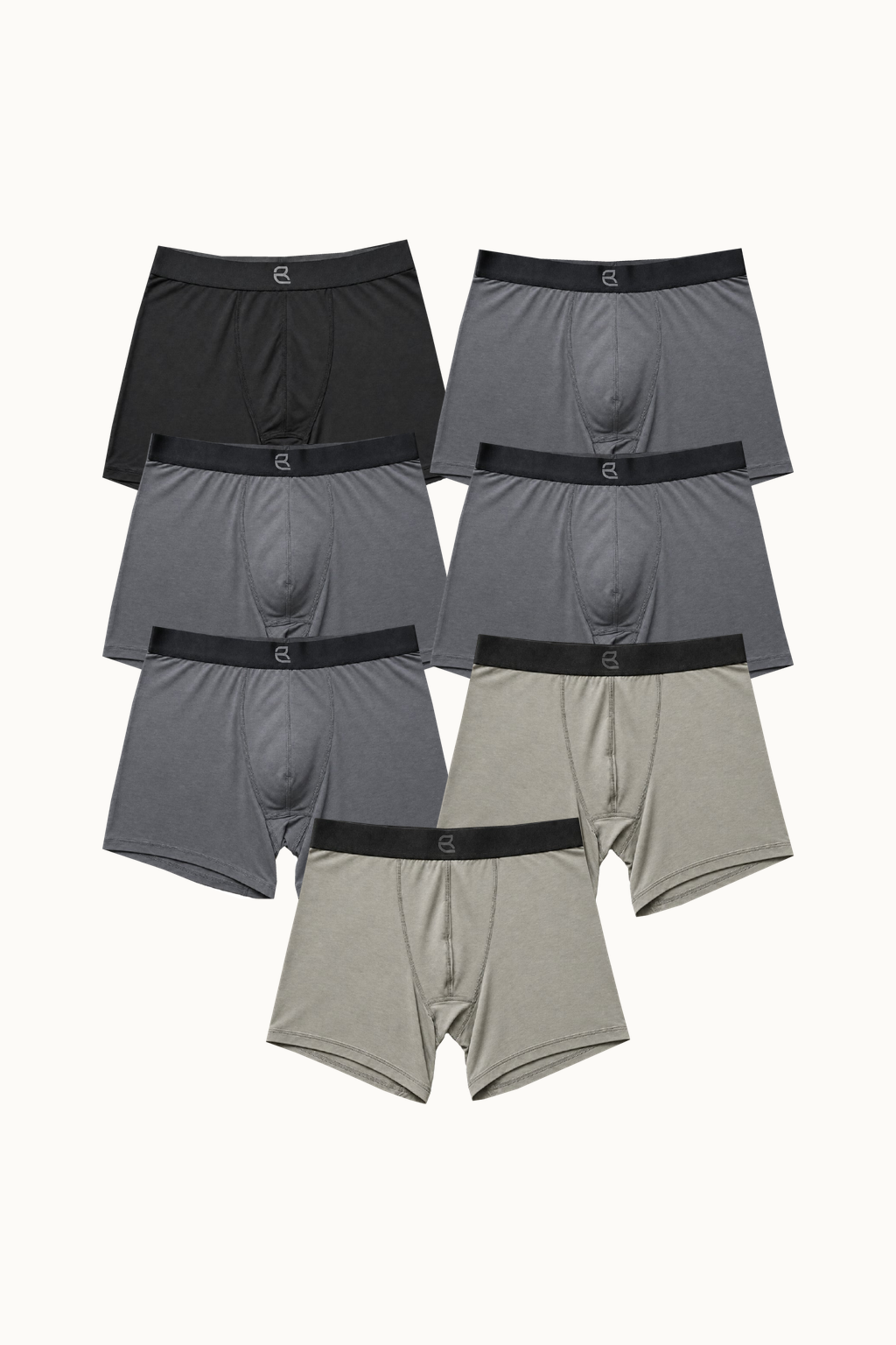 7-Pack Men's Modal Boxer Briefs – Ultra-Soft & Breathable Modal Underwear (60s Fine Yarn) | S–2XL