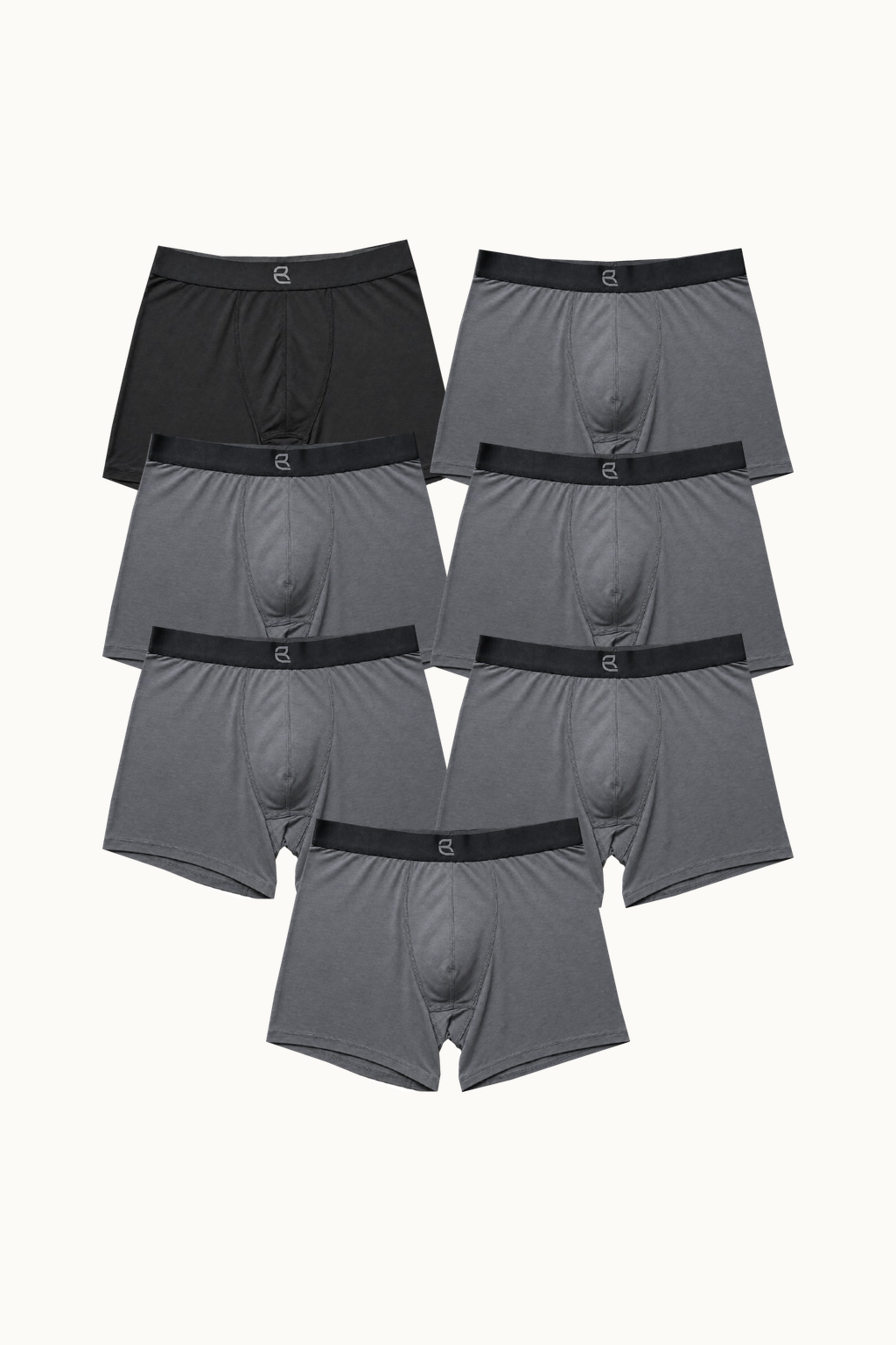 7-Pack Men's Modal Boxer Briefs – Ultra-Soft & Breathable Modal Underwear (60s Fine Yarn) | S–2XL
