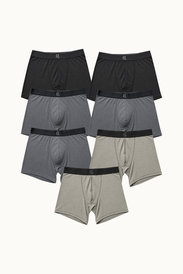 7-Pack Men's Modal Boxer Briefs – Ultra-Soft & Breathable Modal Underwear (60s Fine Yarn) | S–2XL