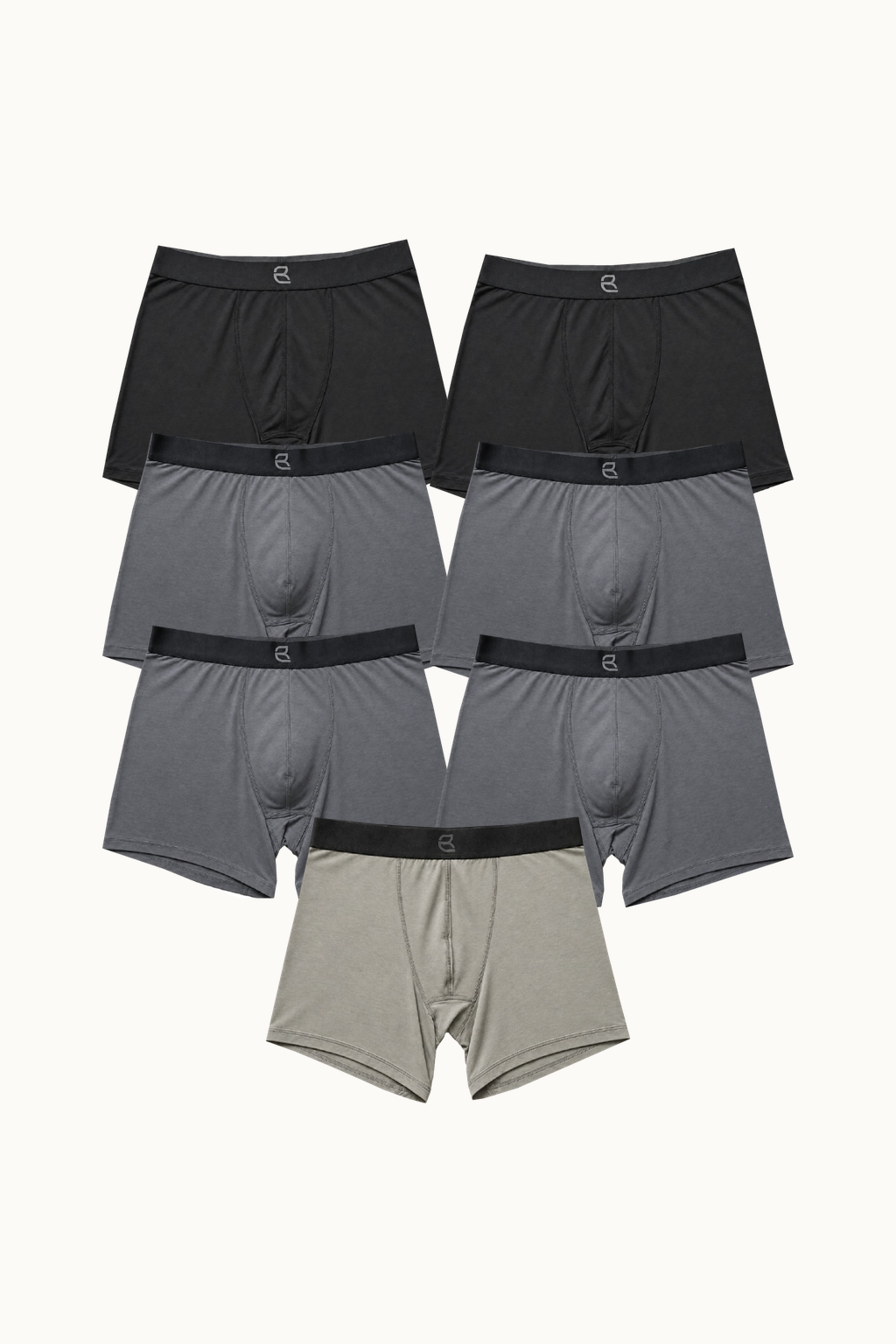 7-Pack Men's Modal Boxer Briefs – Ultra-Soft & Breathable Modal Underwear (60s Fine Yarn) | S–2XL