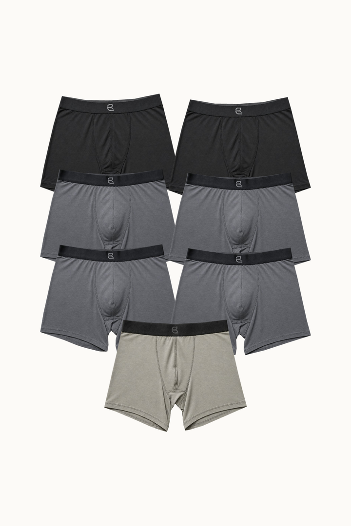 7-Pack Men's Modal Boxer Briefs – Ultra-Soft & Breathable Modal Underwear (60s Fine Yarn) | S–2XL