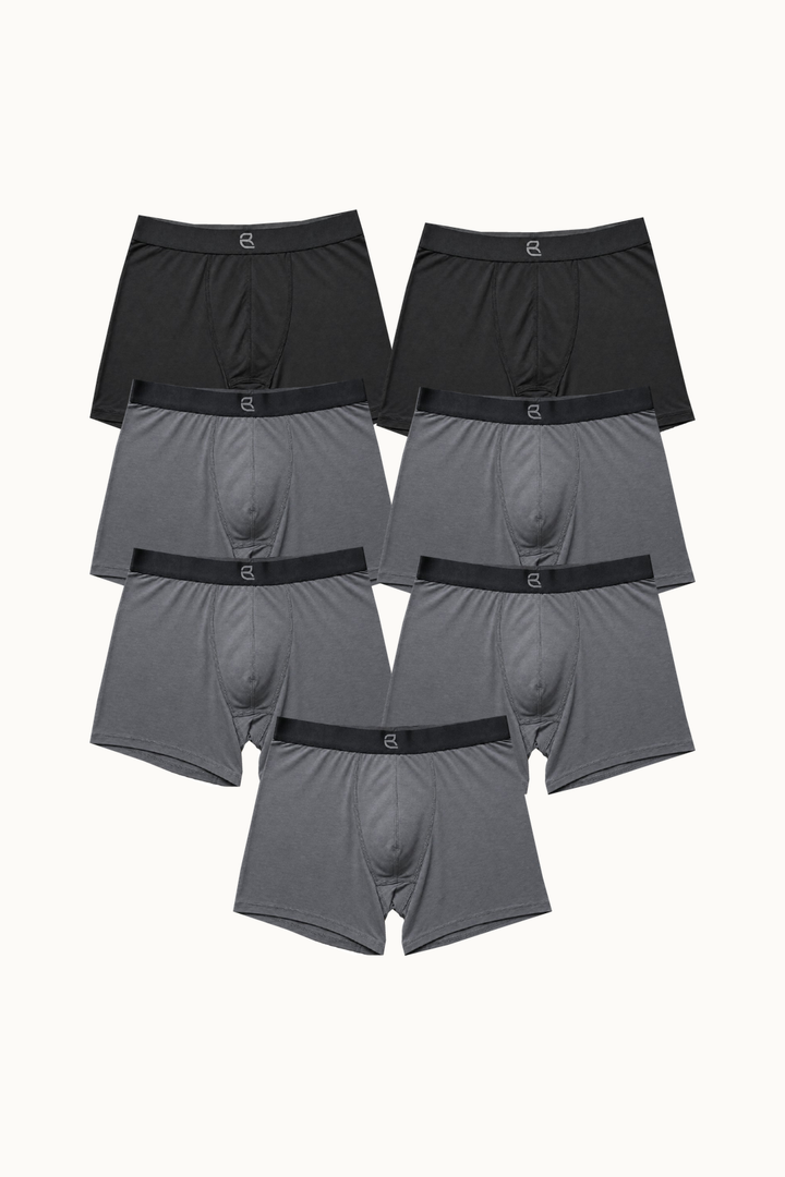 7-Pack Men's Modal Boxer Briefs – Ultra-Soft & Breathable Modal Underwear (60s Fine Yarn) | S–2XL