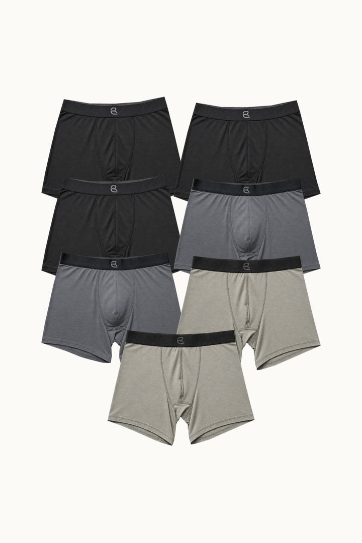 7-Pack Men's Modal Boxer Briefs – Ultra-Soft & Breathable Modal Underwear (60s Fine Yarn) | S–2XL