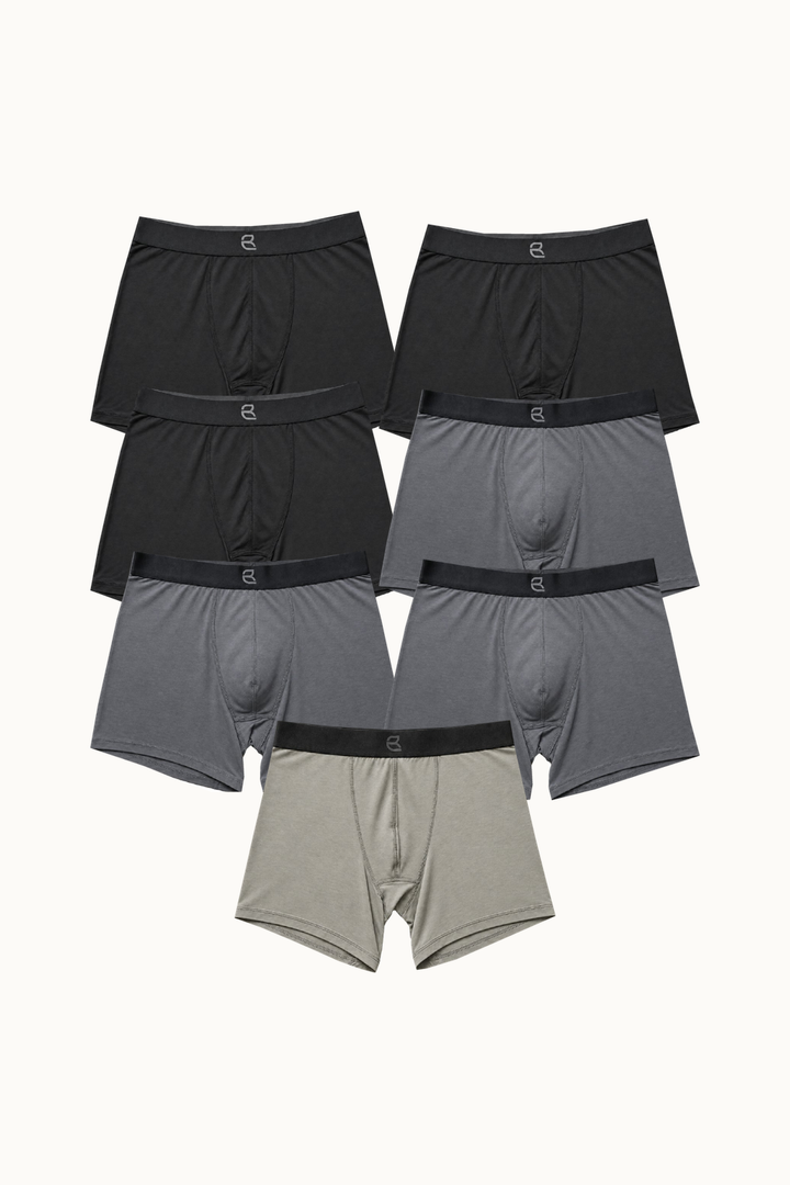 7-Pack Men's Modal Boxer Briefs – Ultra-Soft & Breathable Modal Underwear (60s Fine Yarn) | S–2XL