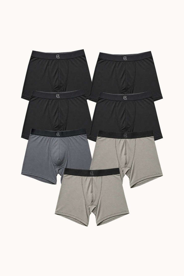 7-Pack Men's Modal Boxer Briefs – Ultra-Soft & Breathable Modal Underwear (60s Fine Yarn) | S–2XL