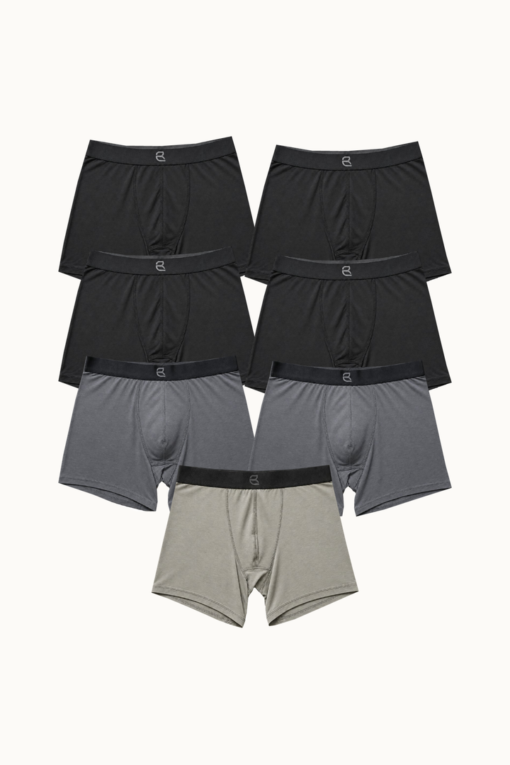 7-Pack Men's Modal Boxer Briefs – Ultra-Soft & Breathable Modal Underwear (60s Fine Yarn) | S–2XL