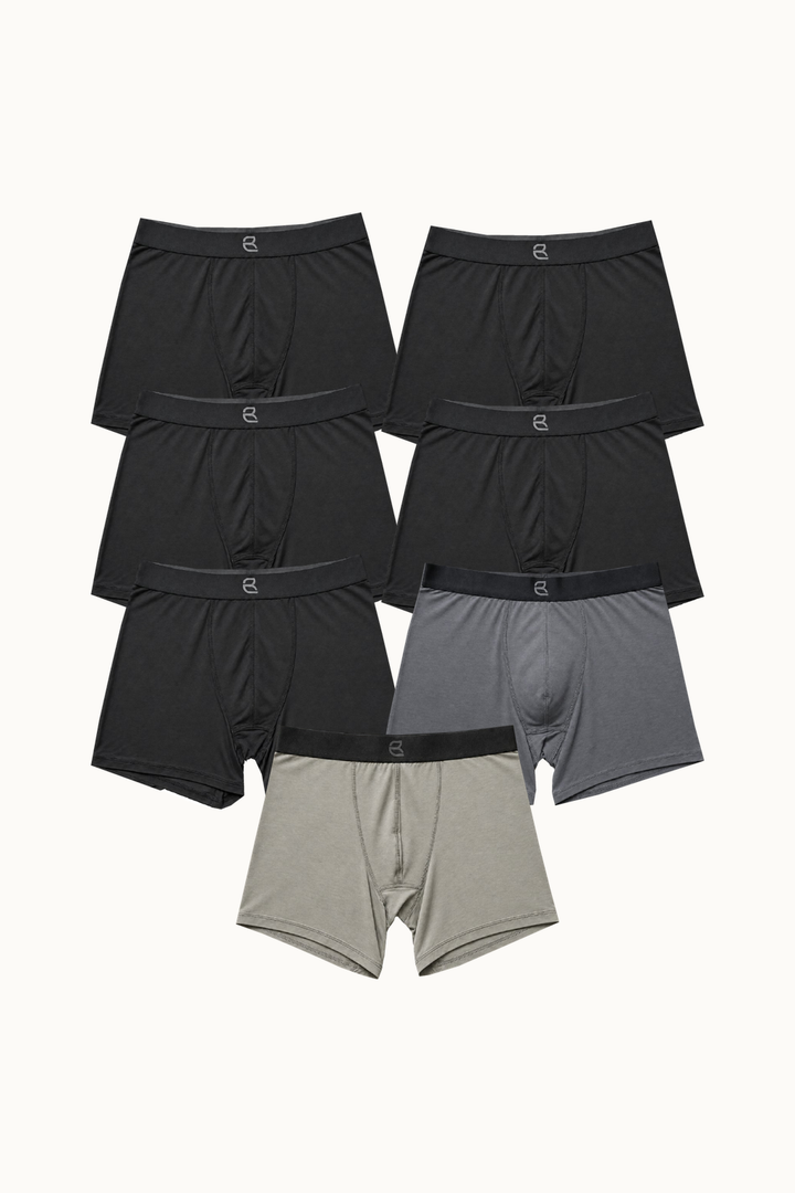 7-Pack Men's Modal Boxer Briefs – Ultra-Soft & Breathable Modal Underwear (60s Fine Yarn) | S–2XL