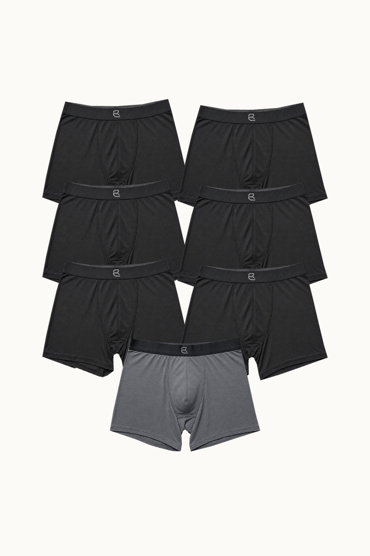 7-Pack Men's Modal Boxer Briefs – Ultra-Soft & Breathable Modal Underwear (60s Fine Yarn) | S–2XL