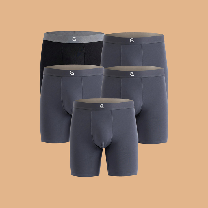5-Pack Men's Modal Performance Long Boxer Brief