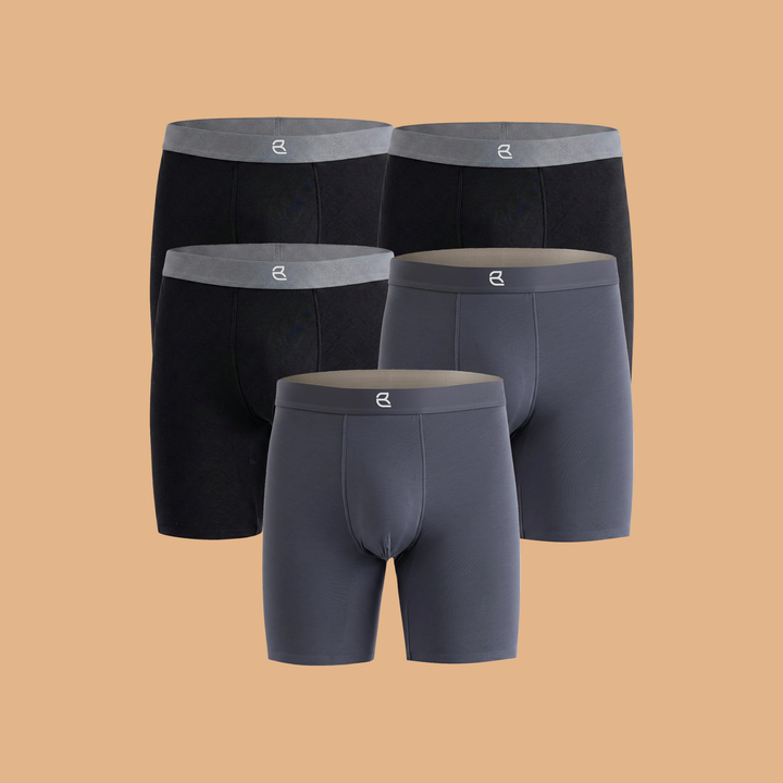 5-Pack Men's Modal Performance Long Boxer Brief