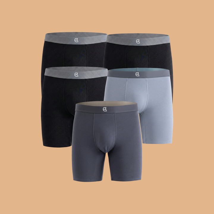 5-Pack Men's Modal Performance Long Boxer Brief