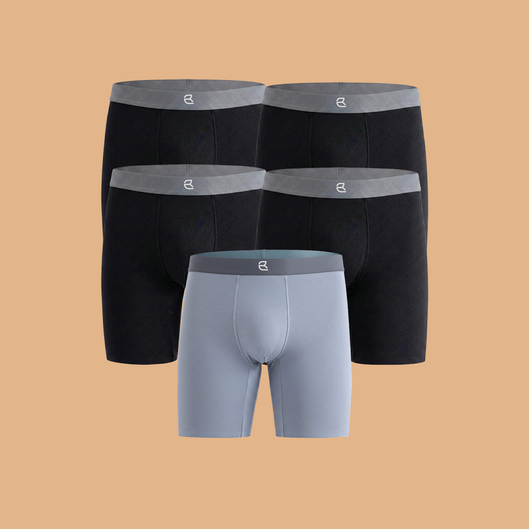 5-Pack Men's Modal Performance Long Boxer Brief
