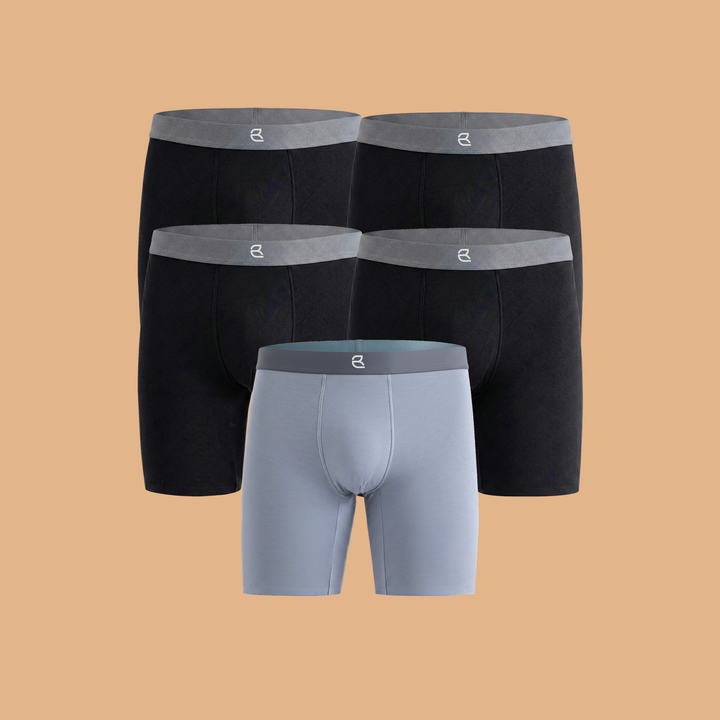 5-Pack Men's Modal Performance Long Boxer Brief