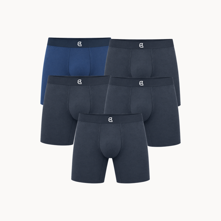5-Pack Men’s Seamless Anti-Chafe Long Boxer Brief