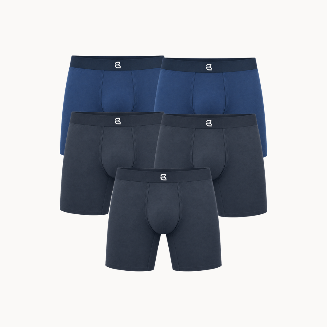 5-Pack Men’s Seamless Anti-Chafe Long Boxer Brief