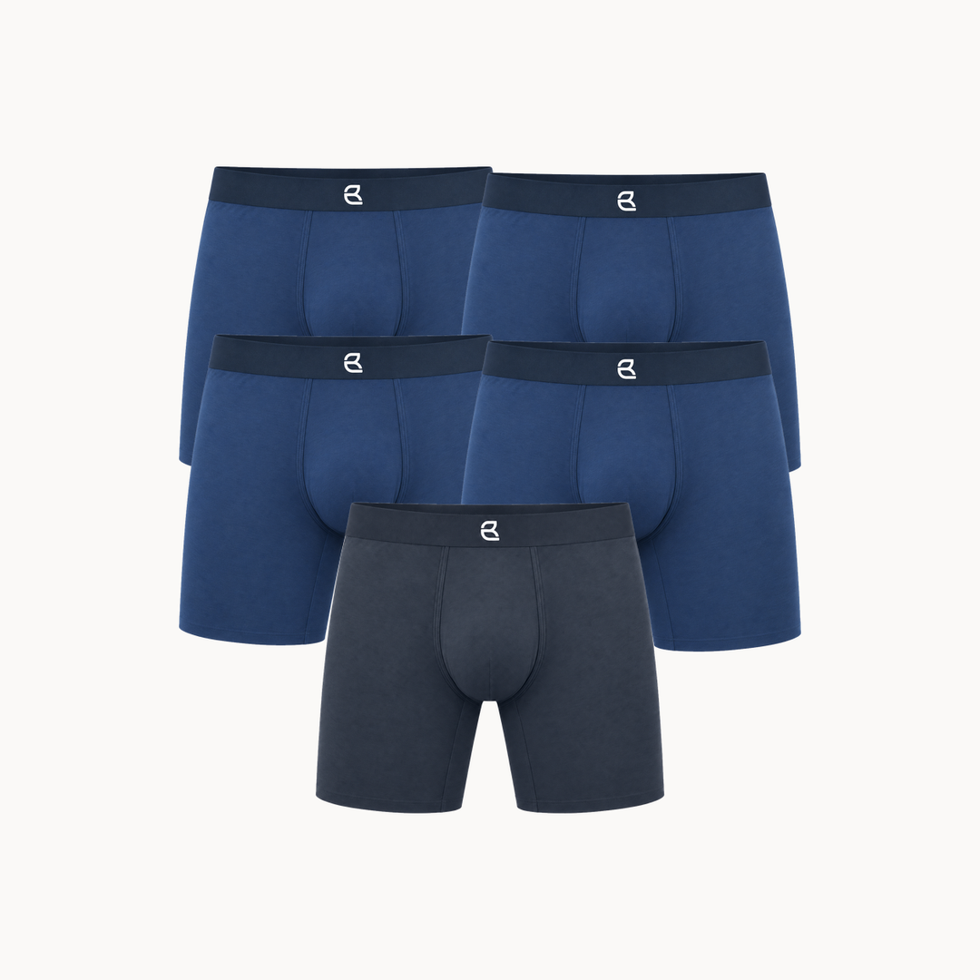 5-Pack Men’s Seamless Anti-Chafe Long Boxer Brief