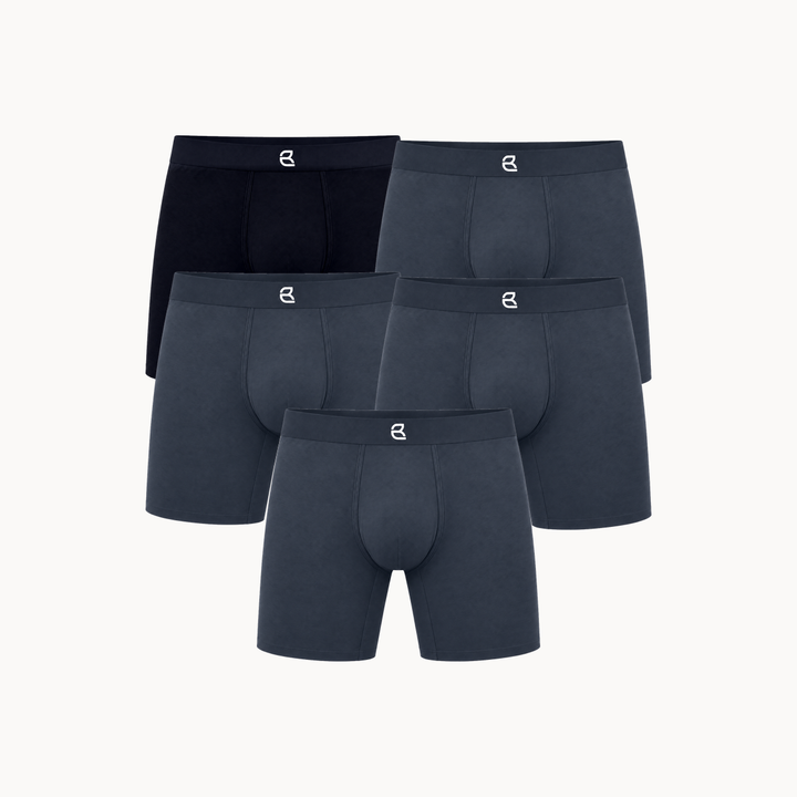 5-Pack Men’s Seamless Anti-Chafe Long Boxer Brief