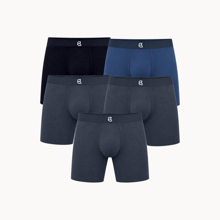 5-Pack Men’s Seamless Anti-Chafe Long Boxer Brief