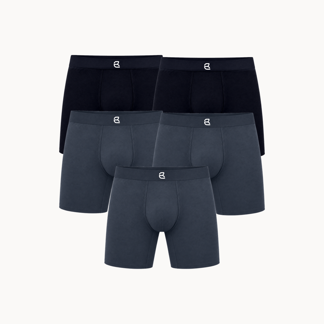 5-Pack Men’s Seamless Anti-Chafe Long Boxer Brief