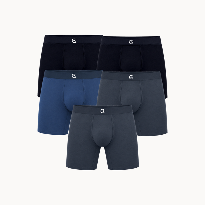 5-Pack Men’s Seamless Anti-Chafe Long Boxer Brief
