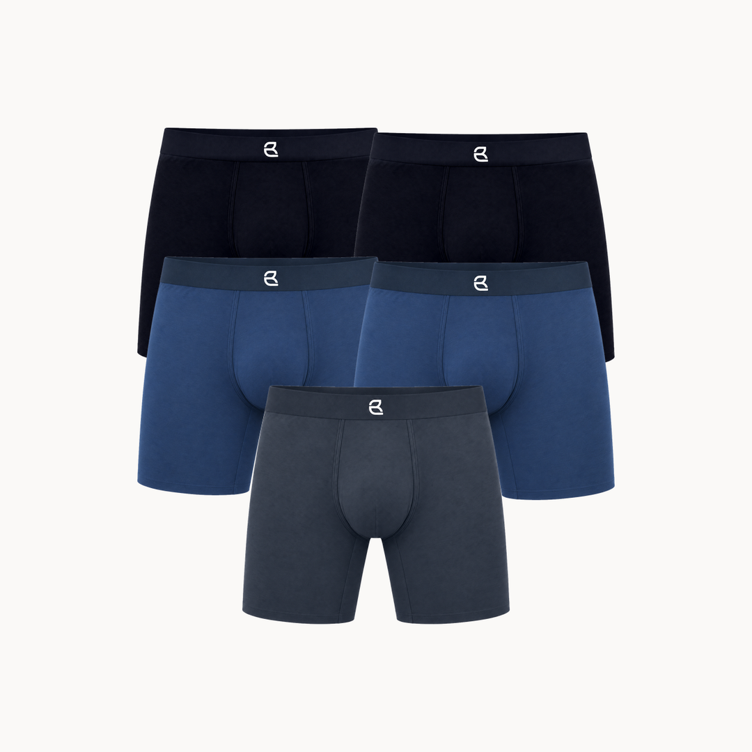 5-Pack Men’s Seamless Anti-Chafe Long Boxer Brief