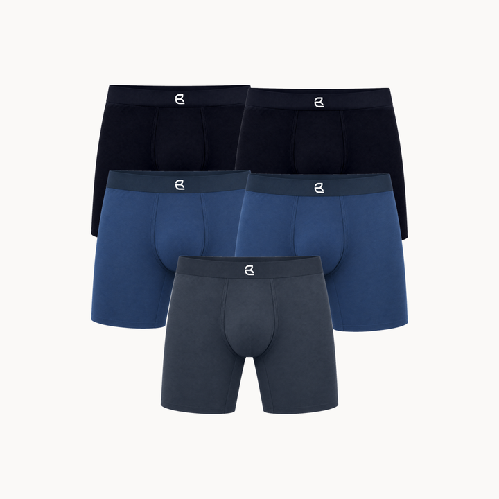 5-Pack Men’s Seamless Anti-Chafe Long Boxer Brief