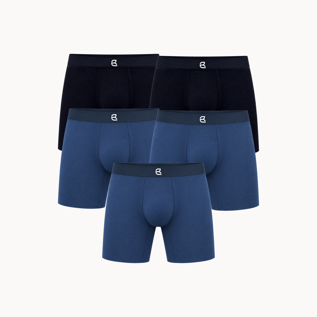 5-Pack Men’s Seamless Anti-Chafe Long Boxer Brief
