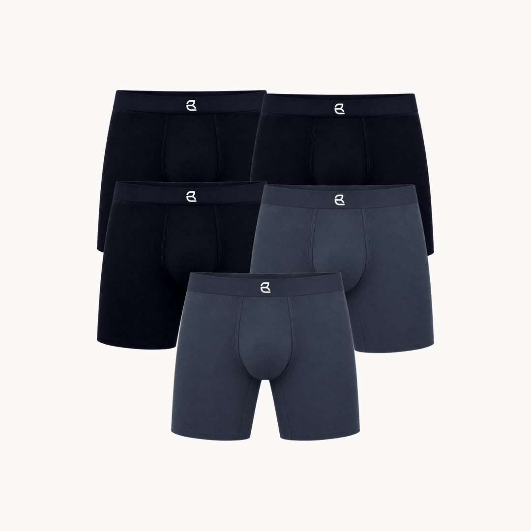 5-Pack Men’s Seamless Anti-Chafe Long Boxer Brief