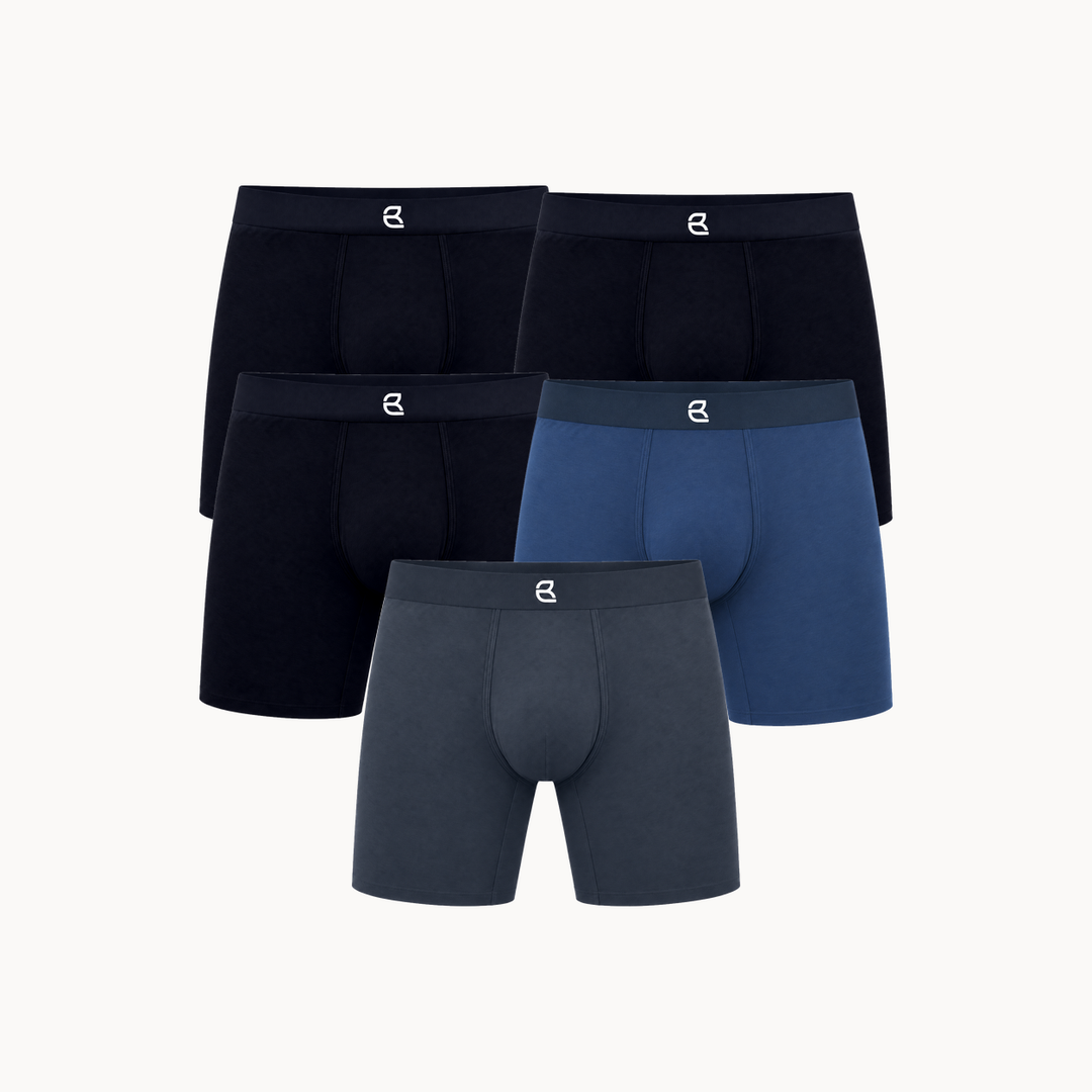 5-Pack Men’s Seamless Anti-Chafe Long Boxer Brief