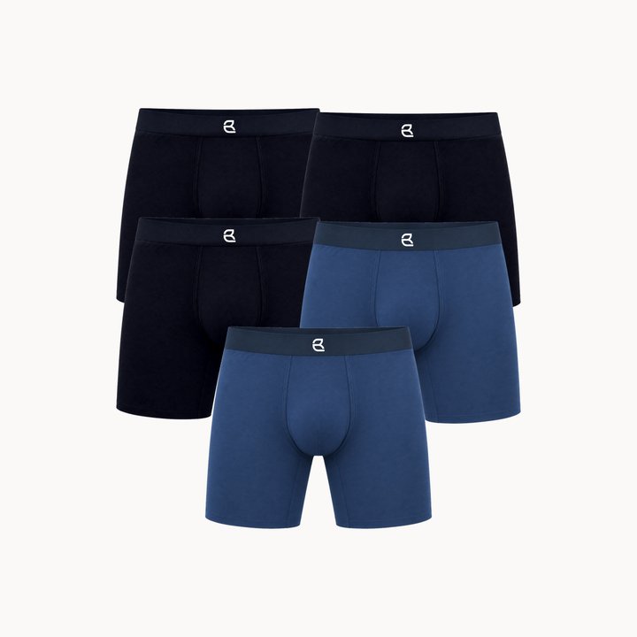5-Pack Men’s Seamless Anti-Chafe Long Boxer Brief