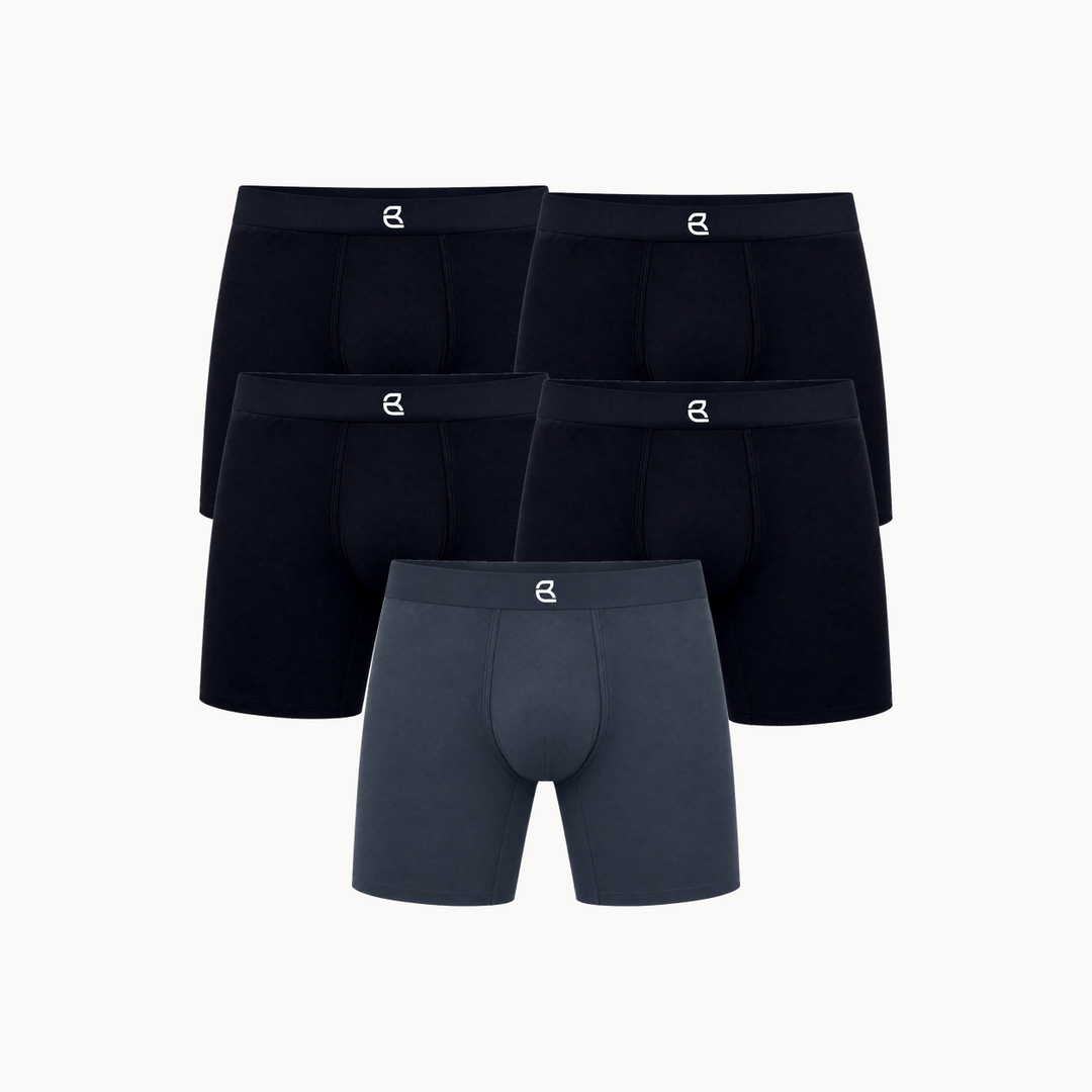 5-Pack Men’s Seamless Anti-Chafe Long Boxer Brief
