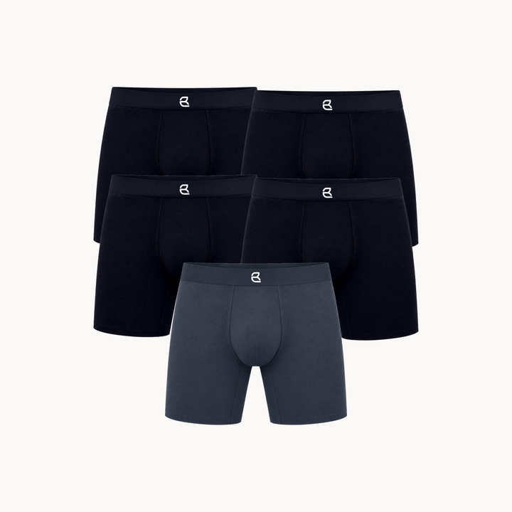 5-Pack Men’s Seamless Anti-Chafe Long Boxer Brief
