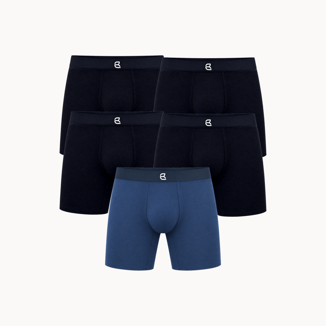5-Pack Men’s Seamless Anti-Chafe Long Boxer Brief