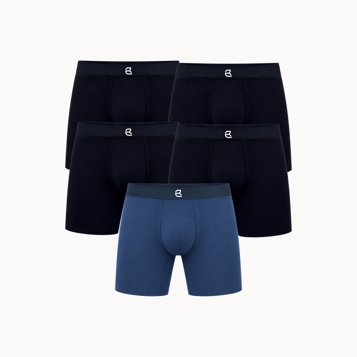 5-Pack Men’s Seamless Anti-Chafe Long Boxer Brief