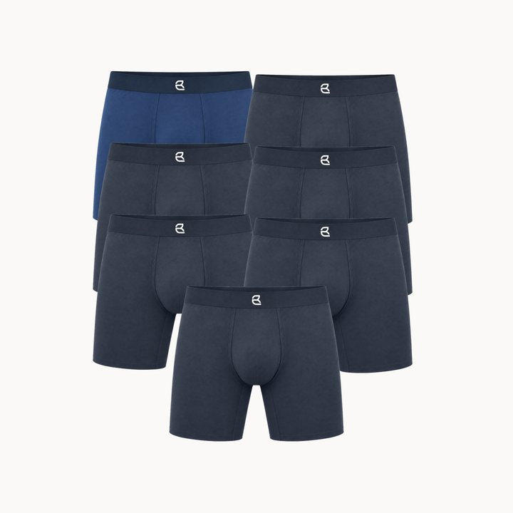 7-Pack Men’s Seamless Anti-Chafe Long Boxer Brief