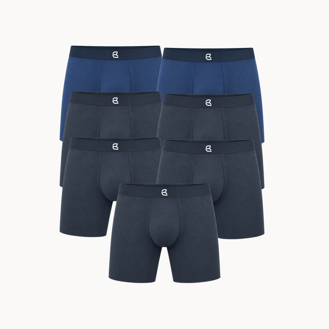 7-Pack Men’s Seamless Anti-Chafe Long Boxer Brief