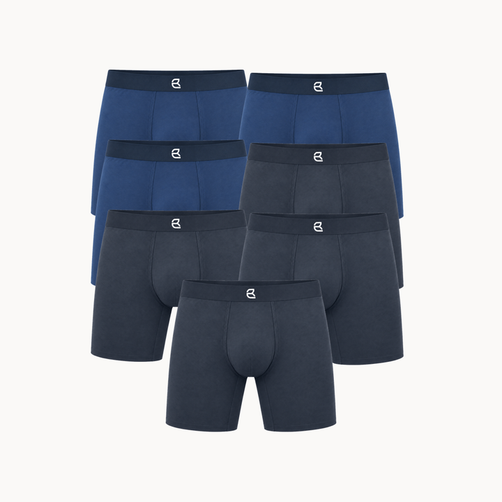 7-Pack Men’s Seamless Anti-Chafe Long Boxer Brief