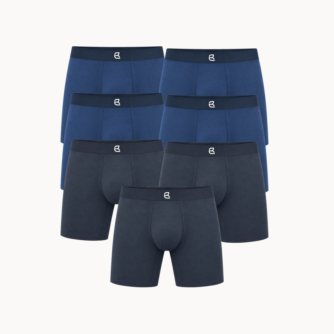 7-Pack Men’s Seamless Anti-Chafe Long Boxer Brief