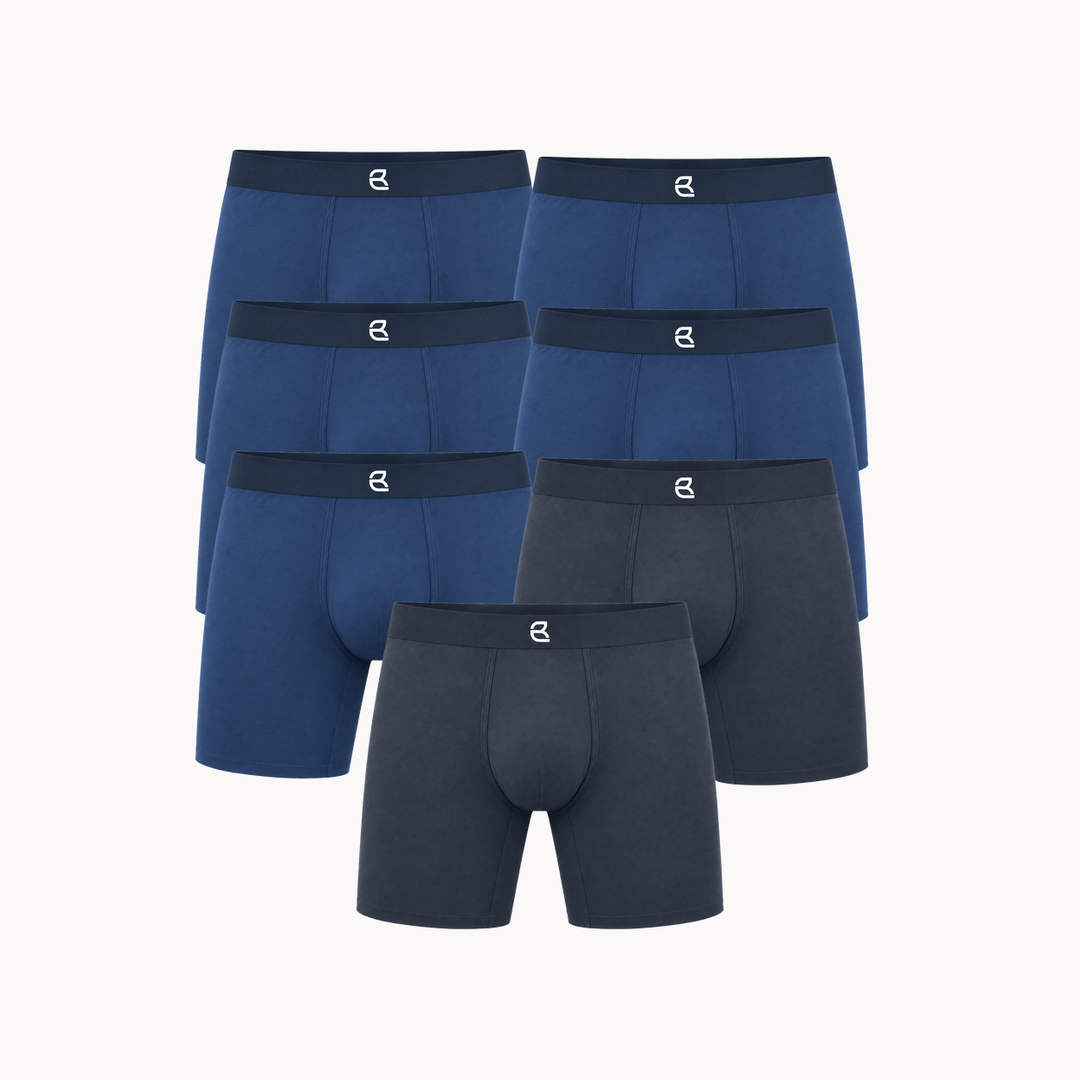 7-Pack Men’s Seamless Anti-Chafe Long Boxer Brief