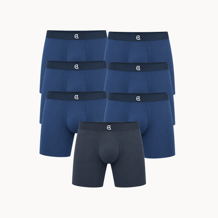 7-Pack Men’s Seamless Anti-Chafe Long Boxer Brief