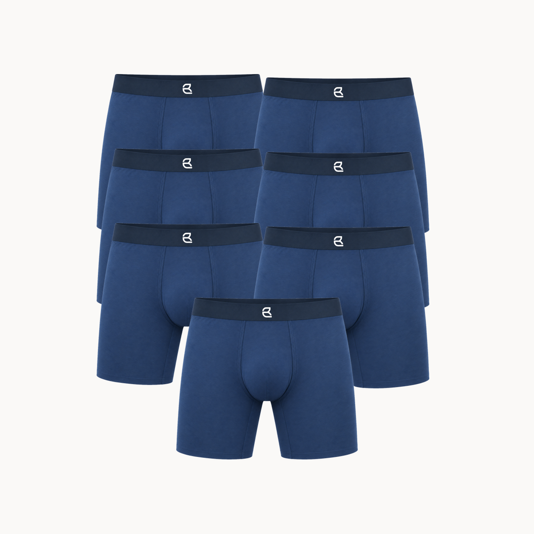 7-Pack Men’s Seamless Anti-Chafe Long Boxer Brief