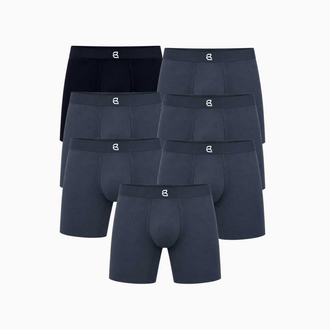 7-Pack Men’s Seamless Anti-Chafe Long Boxer Brief