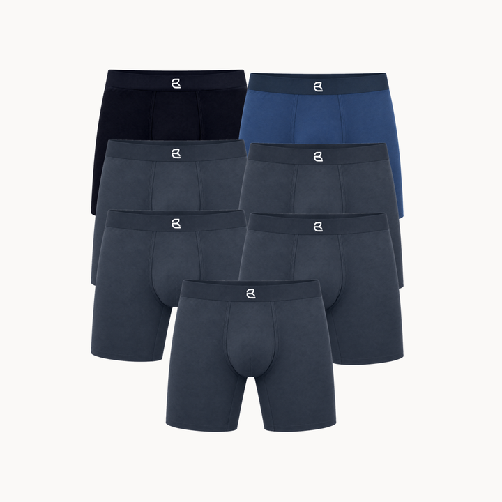 7-Pack Men’s Seamless Anti-Chafe Long Boxer Brief