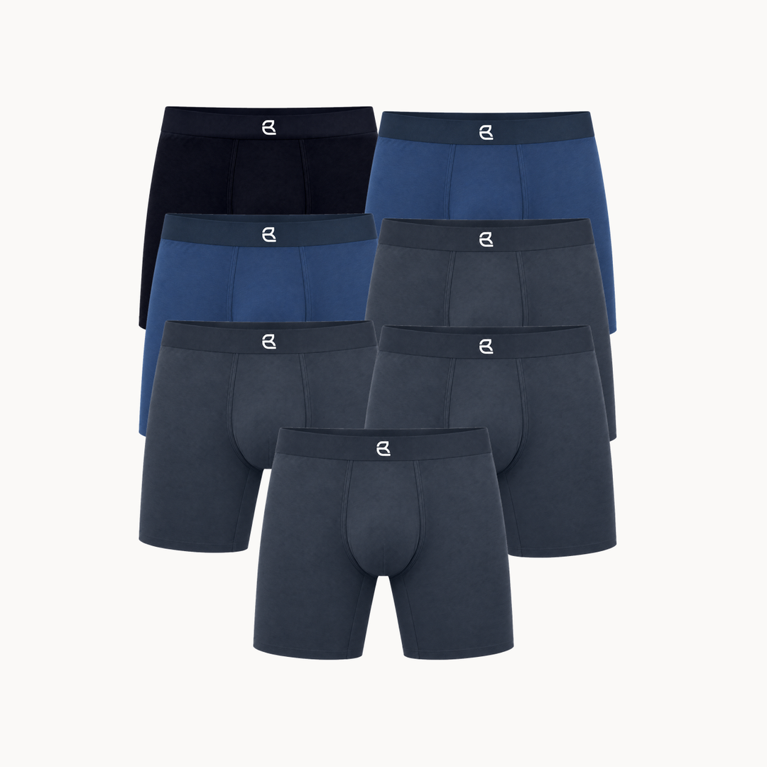 7-Pack Men’s Seamless Anti-Chafe Long Boxer Brief