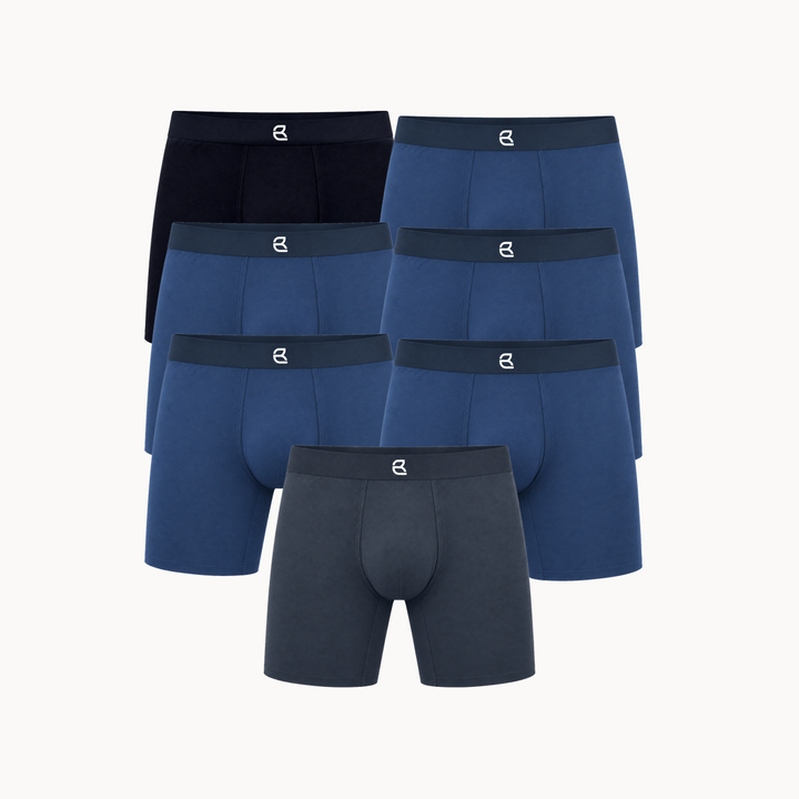 7-Pack Men’s Seamless Anti-Chafe Long Boxer Brief
