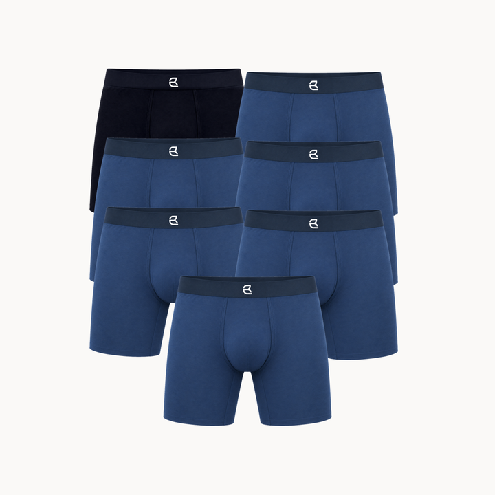 7-Pack Men’s Seamless Anti-Chafe Long Boxer Brief
