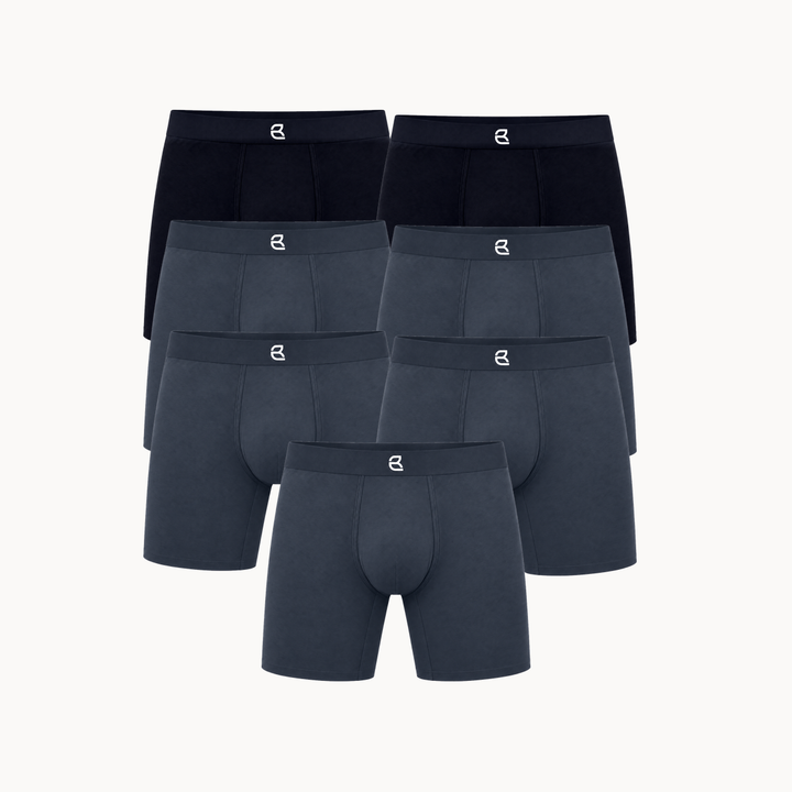 7-Pack Men’s Seamless Anti-Chafe Long Boxer Brief