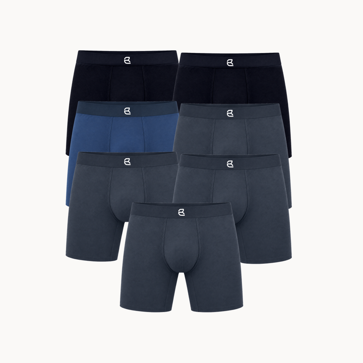 7-Pack Men’s Seamless Anti-Chafe Long Boxer Brief