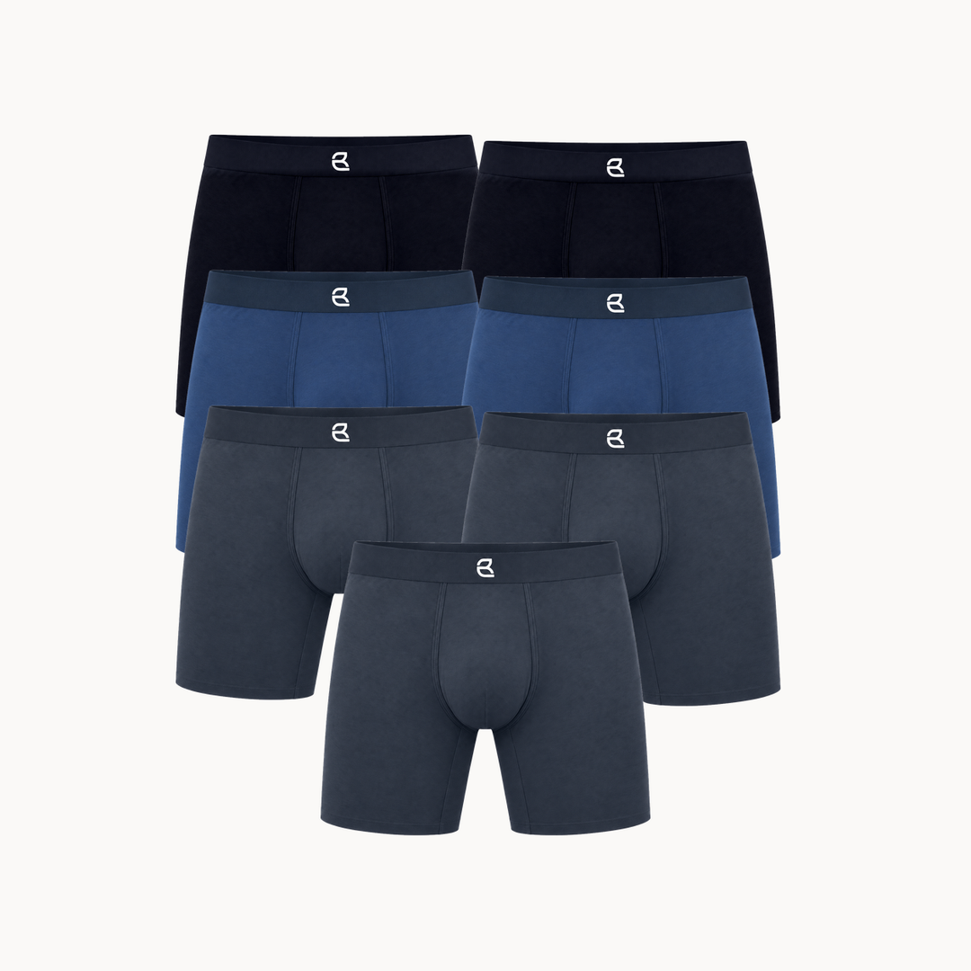 7-Pack Men’s Seamless Anti-Chafe Long Boxer Brief
